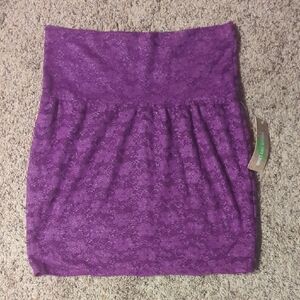 Selena Gomez Vibrant Purple Lace Skirt